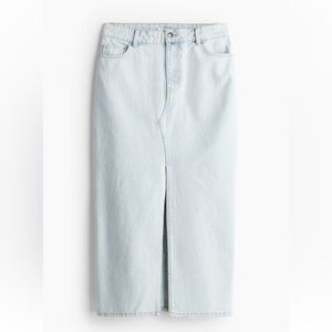 H&M light denim midi skirt